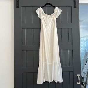 Reformation white butterfly dress